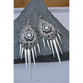 Crystal Diamond Dangler Earrings